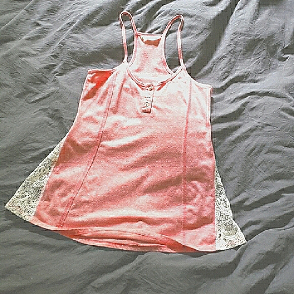 nwot pink lace tank top